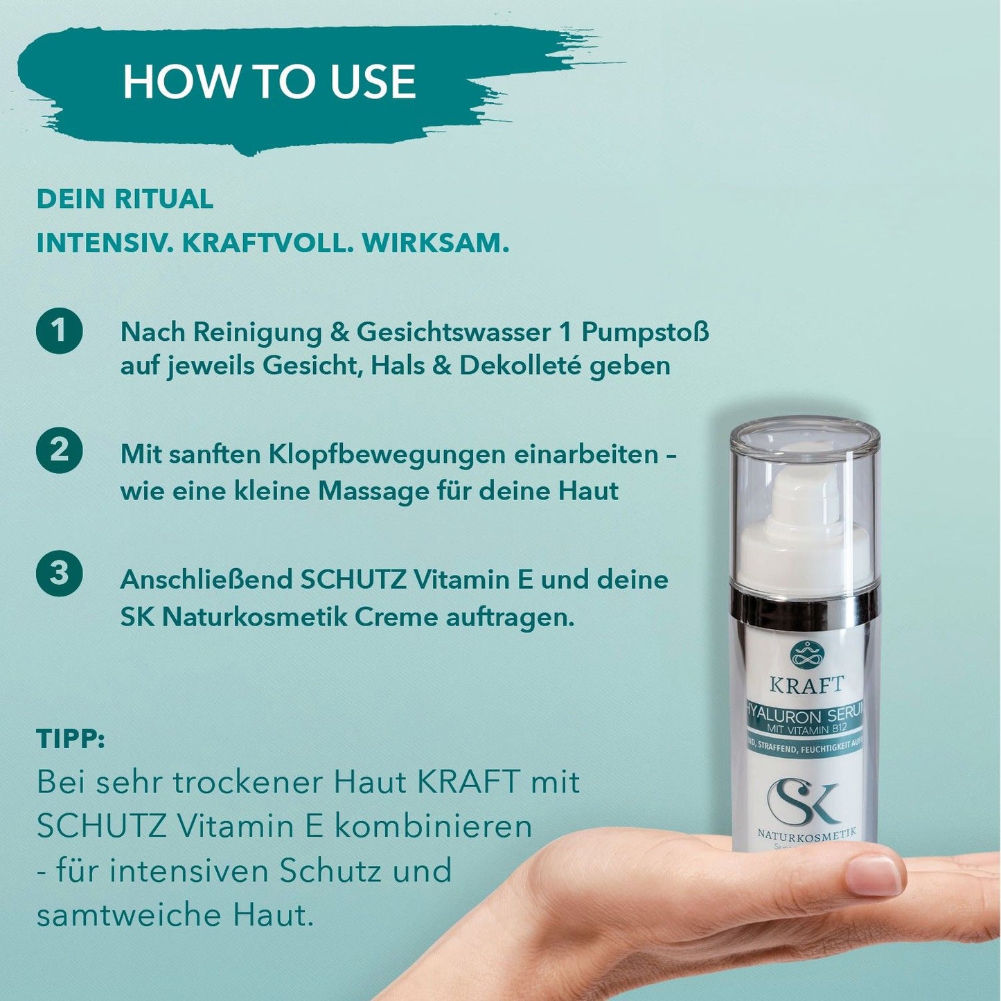 KRAFT – Hyaluron Serum mit Vitamin B12