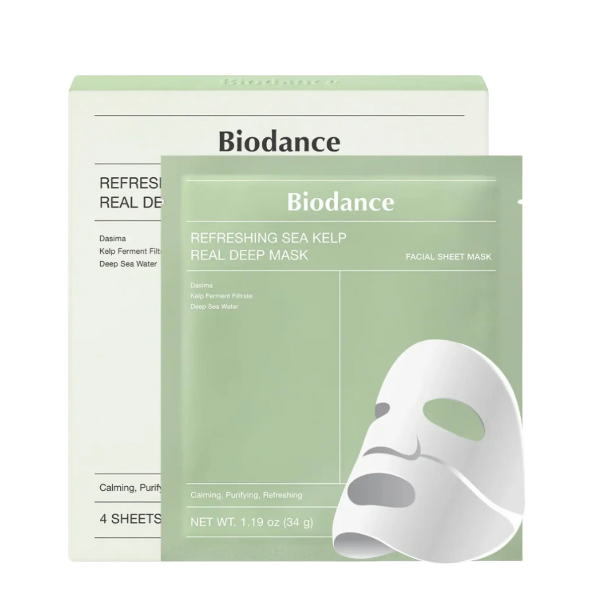 Refreshing Sea Kelp Real Deep Mask – 4er Set
